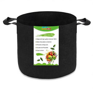 Lot de 5 sacs de culture respirants pour plantes de 5 gallons avec trous de drainage, pots en tissu aéré robustes avec poignées pour la plantation en jardin - Product Image 1
