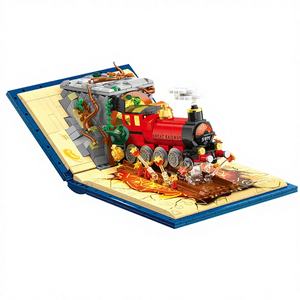 <span class=keywords><strong>Livre</strong></span> <span class=keywords><strong>pop</strong></span>-<span class=keywords><strong>up</strong></span> DIY Train express JJ9059, blocs de construction éducatifs, briques, jouets MOC pour enfants, cadeaux, plastique, 889 pièces - Product Image 1