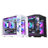 Full Tower ATX Gaming Computer Cases Towers Wholesales Tempered Glass Gaming Cabinet for PC Case With Display Screen
