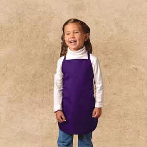Ensemble tablier et gant de four matelassé violet pour enfants en mélange coton/poly-coton, confortable, résistant à la chaleur, réglable à l'avant - Product Image 1