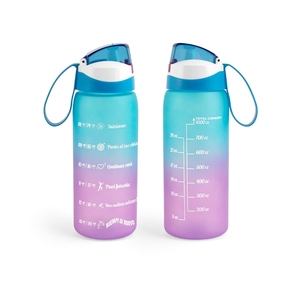 Borraccia Motivazionale in Policarbonato 1000 ml Blu Viola Sfumato per Uso Sportivo - Product Image 1