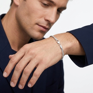<strong>Italy</strong> White Gold Plated Wholesales <strong>Stainless</strong> <strong>Steel</strong> Thick Snake Chain <strong>Bracelets</strong> Jewelry for Men <strong>Women</strong> - Product Image 2