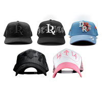 Nueva Gorra de Béisbol de Lujo G5 de 5 Paneles con Visera Curva, Logotipo Bordado en 3D, Gorra Muratravls con Pedrería