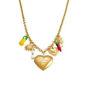 Collar con Colgante de Corazón de Acero Inoxidable, Chapado en Oro de 18K, con Perla, Joyería, Regalo para Mujer, Accesorios de Moda - Product Image 5