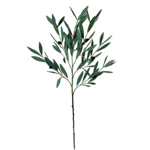 Branches d'olivier artificielles en plastique, tiges <span class=keywords><strong>de</strong></span> verdure haute simulation pour Thanksgiving, mariage, remplissage <span class=keywords><strong>de</strong></span> vase, imitation - Product Image 6