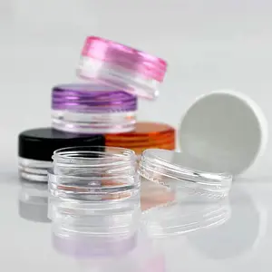 Empty Cosmetic Jar 3ml 5ml 10ml Plastic Colorful Cream Jar