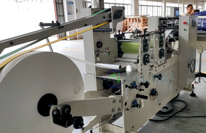 Ligne de production de machine se pliante de papier de soie de petit sac de mouchoir facile à utiliser - Product Image 2