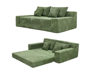 Konvertierbares Klappsofa Modulares Design Rechteckige Form Doppelschichtige Streifenoptik Sofa Kleines Vakuumkomprimiertes Sofa Villa