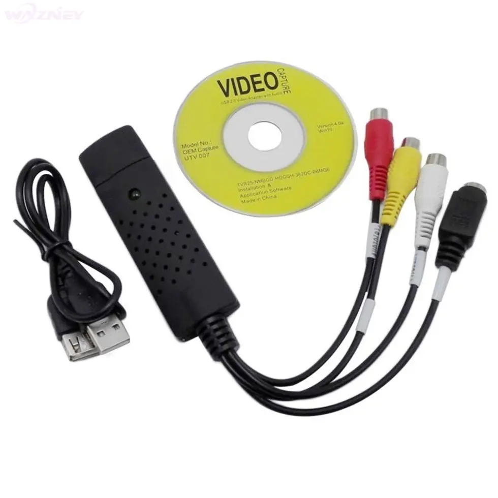 USB 2.0 VHS Để DVD Chuyển Đổi Chuyển Đổi Analog Video Sang Kỹ Thuật Số Định Dạng Âm Thanh Video DVD VHS Ghi Thẻ Chụp Chất Lượng PC Adapter