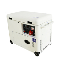 Groupe électrogène diesel silencieux 8KW 10KVA 195F à refroidissement par air, monocylindre, démarrage électrique, 4 temps, 50/60Hz, mini, pour alimentation de secours