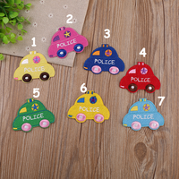 Patchs brodés mignons de voitures de dessins animés à thermocoller pour vêtements d'enfants, patchs décoratifs pour vestes et pantalons