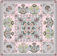 Tapis de jeu de mahjong vert clair à motifs floraux et oiseaux, avec patchwork de diamants, dos en caoutchouc antidérapant et absorbant les chocs