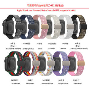Coolyep alta calidad transpirable magnético hebilla <span class=keywords><strong>de</strong></span> acero inoxidable trenzado Nylon 20mm 22mm correa <span class=keywords><strong>de</strong></span> reloj inteligente para Apple Watch brazalete - Product Image 3