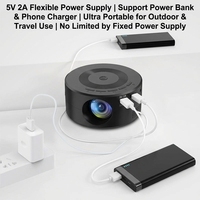 Projecteur intelligent YT200 d'usine, lecteur multimédia 1080P, projecteur audio portable, mini projecteur de jeu, projecteur LCD de poche pour la maison