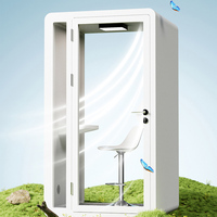 Cabinas de Oficina Insonorizadas con Estructura de Acero para Uso Comercial en Interiores y Exteriores, con Cubierta Removible y Diseño Moderno
