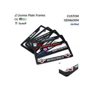 Tùy Chỉnh Chrome Nhựa Xe Giấy Phép Tấm Khung Với Biểu Tượng Tùy Chỉnh Nhựa Số Chủ Bìa Giấy Phép Tấm Khung - Product Image 5