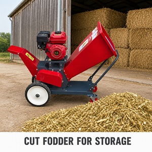 Trolley Chaff Cutter 170 Pull Start 170F Mobile Wheeled Fodder Chopper Big <strong>Hopper</strong> for Napier <strong>Grass</strong> Silage Farm Use - Product Image 6