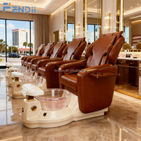 Système de bain de pieds sans tuyauterie haut de gamme, fauteuil de salon inclinable électrique réglable, fauteuil de pédicure spa avec massage