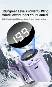 OEM Led Portable Clip Fan USB Rechargeable Wearable Waist Fan <b>Mini</b> Hands Free Personal Cooling Fan Outdoor Camping Summer Fan - Product Image 4