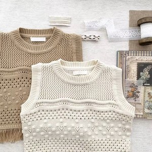 Automne nouveau-né tricoté sans manches pull gilet mignon infantile garçon <span class=keywords><strong>manteau</strong></span> court 0-3 ans bébé vêtements gilet - Product Image 2