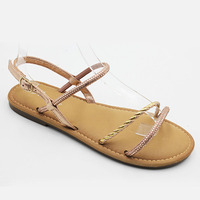 Sandales plates pour femmes, prix fabricant, mules décontractées de luxe avec strass, sandales plates d'été pour femmes