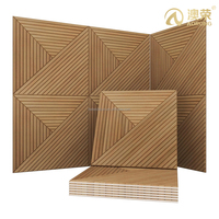 Panneau acoustique mural en feutre polyester insonorisant à grain de bois imprimé UV personnalisé pour la décoration de cinéma, KTV et home cinéma