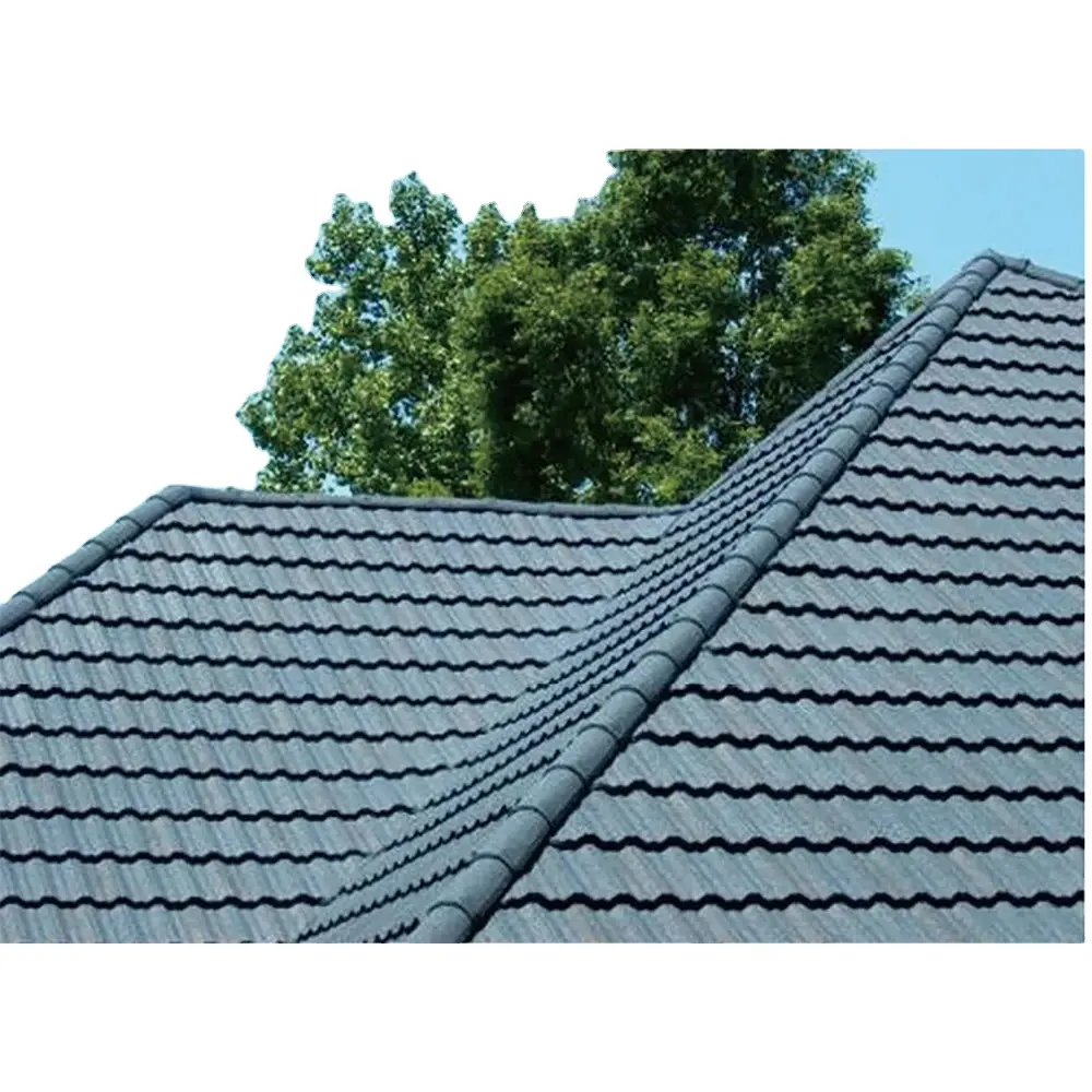 금속 루핑 시트 가격 고품질 0.4 0.5mm 돌 코팅 금속 지붕 타일 아연 지붕 타일