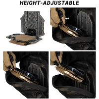 Support de téléphone portable tactique SIVI MOLLE avec panneau de navigation dissimulé et hauteur réglable pour équipement de plein air