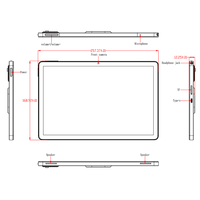 Tablette Android OEM 10 pouces avec NFC, support magnétique, ports multiples, tablette de point de vente, tablette de restaurant, commande
