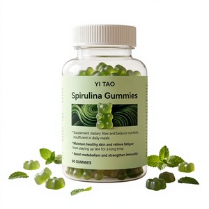Gomitas de Espirulina y Chlorella de Marca Privada/OEM/ODM con Inulina Prebiótica y Zinc, Detox, Cuidado de la Piel, Salud Intestinal, Veganas, Sin Azúcar - Product Image 1