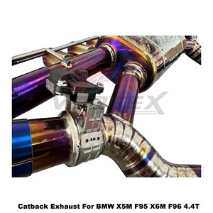 ท่อไอเสียแบบ Catback วาล์วควบคุมเสียง Vortex Purple TA1 ไทเทเนียมประสิทธิภาพสูง เชื่อมด้วยวิธี TIG สำหรับ X5M F95 X6M F96 S63 4.4T V8 ปี 2020-2025 แบบติดตั้งโดยตรง - Product Image 5