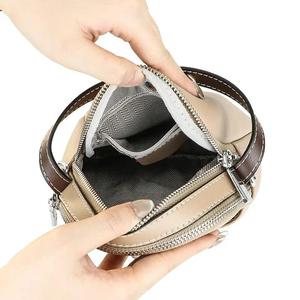 Bolsos cruzados de hombro para mujer AndoBag, bolso para teléfono móvil de cuero genuino, bolsa de almacenamiento para auriculares sencilla y moderna 1594 - Product Image 6