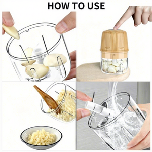 Mini Picadora de Alimentos Recargable, Picadora de Ajo Eléctrica Inalámbrica USB, Procesador de Alimentos Pequeño y Portátil para Comida de Bebé, Cocina y Camping - Product Image 5