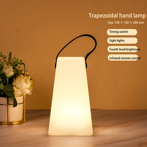 Lampe de table solaire portable, lanterne d'extérieur, rechargeable par USB et solaire, 8 couleurs, télécommande, veilleuse pour le camping, la terrasse, le balcon - Product Image 2