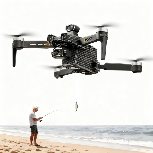 AE86 Pro MAX Plus 1.76pounds 800g Load Capacity One-click Airdrop Wedding Ring Delivery Fishing Bait Throwing Fishing Drone