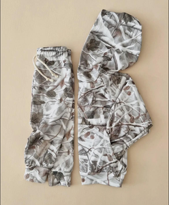 Ensemble de vêtements pour enfants garçons, sweat à capuche et pantalon de jogging à imprimé camouflage de chasse décontracté RTS, vêtements en coton pour frères - Product Image 4