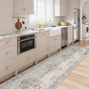 Á hậu thảm cho hành lang, máy có thể giặt không trượt Thảm cổ điển, thấp đống mềm Chenille in rug cho enrtyway, hành lang - Product Image 1