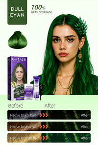 OEM <span class=keywords><strong>Spot</strong></span> Salon Fashion Couleur des cheveux Violet Bleu <span class=keywords><strong>Vert</strong></span> Sans ammoniaque Teinture capillaire biologique longue durée 100% <span class=keywords><strong>Gris</strong></span> Couverture Marque privée - Product Image 2