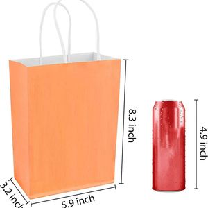 Gift Paper <b>Bags</b> with Handles Kraft Goodie <b>Bags</b> for Birthday Party Christmas Shopping Wedding Reusable Grocery Paper <b>Bags</b> - Product Image 2