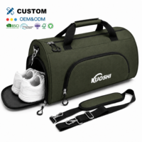 Sac de sport de voyage imperméable grande capacité avec séparation sec/humide pour tapis de yoga, pilates, fitness, entraînement, activités de plein air et week-end