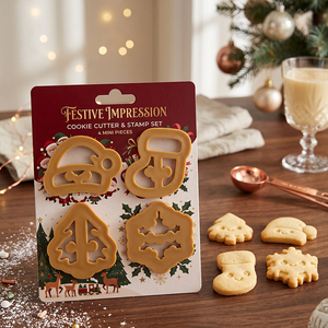 Mini emporte-pièces <span class=keywords><strong>de</strong></span> Noël en plastique, moule et embosseur pour biscuits en pâte à sucre, emporte-pièces pour argile polymère et mini emporte-pièces pour boucles d'oreilles en argile - Product Image 1