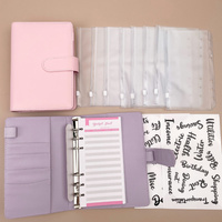 Carnet de planification personnalisé en gros, classeur à anneaux A5 A6, organiseur de budget en cuir PU avec clip