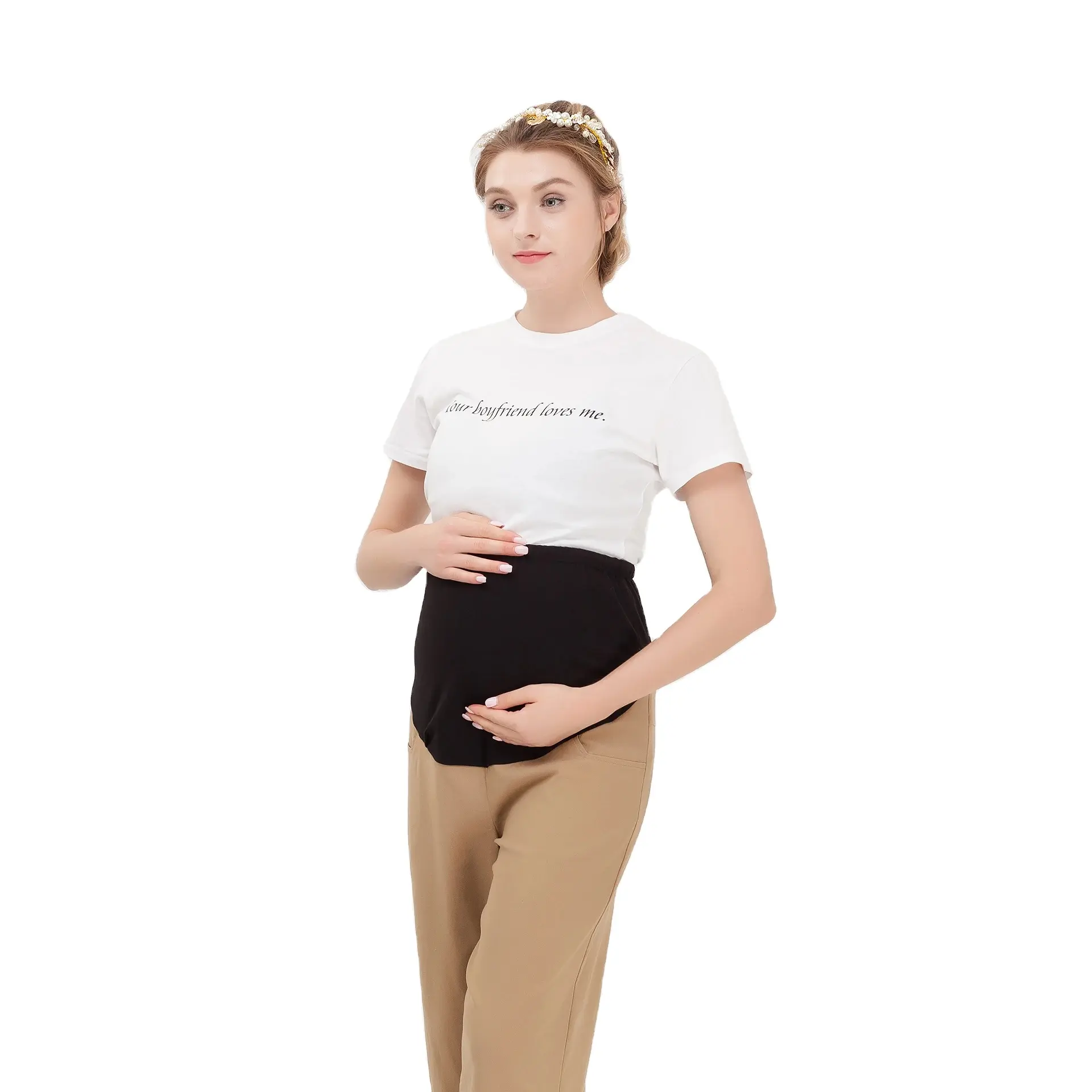 Robe de maternité personnalisée décontractée douce pour femmes enceintes vêtements de grossesse élégants