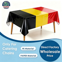 Nouvelle Nappe en Plastique Thème Football Belgique 2026 – Housse Jetable pour Bars Sportifs, Soirées Cinéma en Pub et Traiteur Jour de Match