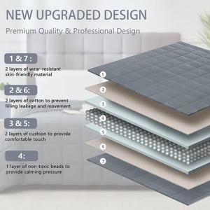 Couvertures lourdes respirantes de refroidissement en gros <span class=keywords><strong>Couverture</strong></span> de sommeil par gravité en coton de couleur grise Perles de verre de qualité supérieure Remplissage <span class=keywords><strong>Couverture</strong></span> <span class=keywords><strong>lestée</strong></span> - Product Image 2