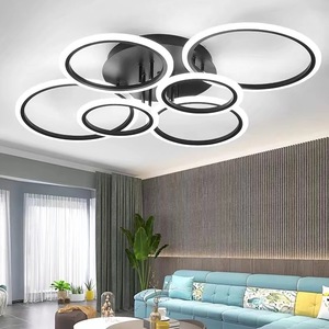 <span class=keywords><strong>Plafonnier</strong></span> <span class=keywords><strong>LED</strong></span> rond en acrylique moderne JACKSUN, lumière tricolore, gradation avec télécommande, pour salon - Product Image 4
