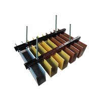 Top vente U fente aluminium bande déflecteur industriel métal linéaire bois déflecteur plafond pour décoration intérieure artistique plafonds