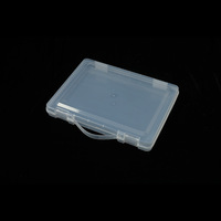 Fournitures de bureau à bas prix, boîte de dossier A4 PP boîte de dossier en plastique transparent avec poignée papeterie