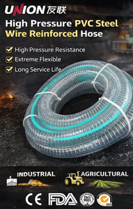 Tuyau de refoulement d'eau en PVC renforcé léger et durable avec armature en fil d'acier, 10 bars, 100 m, pour la lutte contre les inondations NEOM - Product Image 5