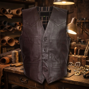 Gilets de moto en cuir véritable respirants et coupe-vent unisexes pour l'été, de bonne qualité - Product Image 3